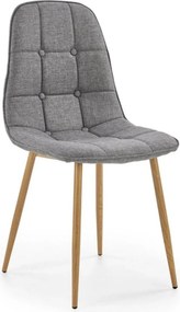 Scaun K316, gri/stejar, stofa clasica/metal, 44x56x87 cm