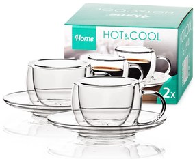 Pahare termo espresso 4Home Style Hot&Cool 80 ml, 2 buc.