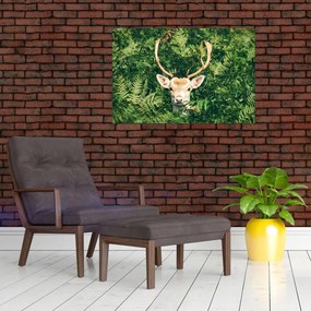 Tablou detaliu cu cap de căprioară (90x60 cm)