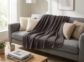 Patura din fleece FLEORA, ciocolata Dimensiune: 180 x 200 cm