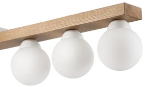 Lustră aplicată MATTE 2xE27/15W/230V + 3xG9/5W/230V alb/stejar