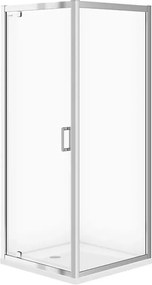 Cabina de dus patrata Cersanit Arteco cu usa pivotanta 80x80 crom