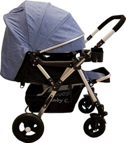 Carucior nou nascuti 2 in 1 BABY CARE™ PRO 511,Cadru aluminiu, Maner reversibil, Spatar reglabil in 5 trepte, Amortizoare, Frana picior,Pliabil ,