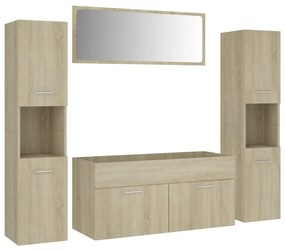 Set mobilier baie, stejar sonoma, PAL Stejar sonoma, 100 x 38.5 x 46 cm