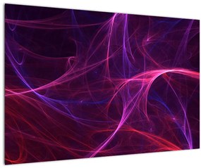 Tabloul abstract cu linii curbe (90x60 cm)