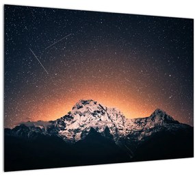 Tablou cu cerul nocturn și munți (70x50 cm)