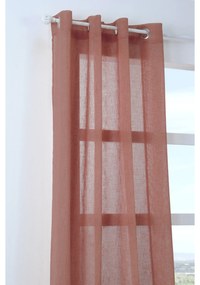 Perdea caramizie confectionata Paloma Terracotta 140x260 cm