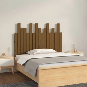 824776 vidaXL Tăblie de pat pentru perete, maro miere, 108x3x80 cm, lemn pin