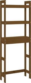 vidaXL Raft de toaletă, maro miere, 63x26x171 cm, lemn masiv de pin