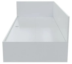 Pat de colt dreapta Mobiref, 200 X 90 X 65 cm, PAL Alb 18 mm