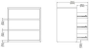 Comodă albă 80x84x48 cm Next – Tvilum