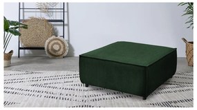 Taburet modular verde cu tapițerie din catifea reiată Nihad modular – Bobochic Paris