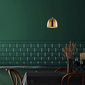 Lustră în culoarea bronz cu abajur din metal ø 17 cm Mugo – Opviq lights