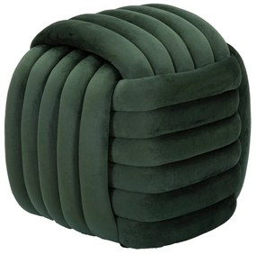 Taburet verde cu tapițerie din catifea Softy – Mauro Ferretti