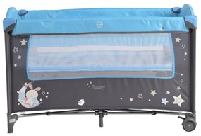 Patut pliant transformabil in tarc copii NOVOKIDS™ Sleepy NEST, 60X120 cm, 2 Niveluri, Masa infasat, Jucarie Carusel cu jucarii din plus, Fermoar
