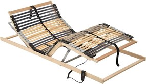 vidaXL Bază cu lamele Maro 100 x 190 cm Lemn de fag masiv