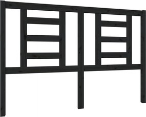 vidaXL Tăblie de pat, negru, 146x4x100 cm, lemn masiv de pin