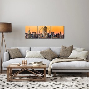 Tablou cu New York (cu ceas) (90x30 cm)