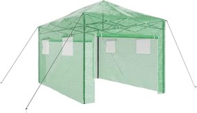 vidaXL Seră cu cadru pop-up cu acoperiș Verde 290 x 430 x 315 cm Fier