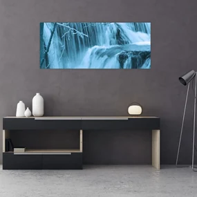 Tablou - cascadele închețate (120x50 cm), în 40 de alte dimensiuni noi