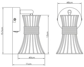 Globo 54814-1 - Aplică perete spot PURRA 1xE14/40W/230V