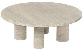 Măsuță de cafea bej rotundă din piatră ø 75 cm Volos – Blomus