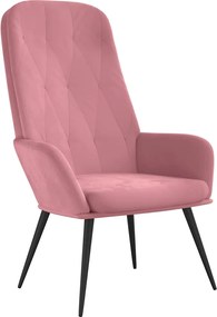 vidaXL Scaun de relaxare, roz, catifea