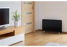 Sencor - Convector/încălzitor electric inteligent 1200/2400W, 230V, IP24, Wi‑Fi, negru