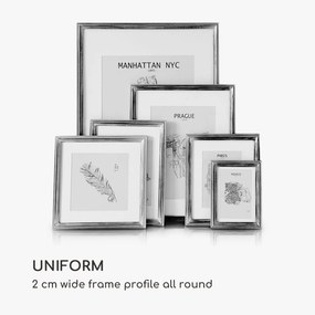 Lancaster, ramă pentru fotografii, dreptunghiulară, fotografii de 17 x 12 cm, montată, lemn adevărat