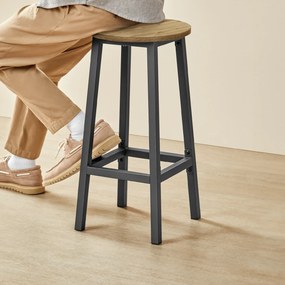 Scaun de bar TAYLOR ARTISAN cu picioare negre