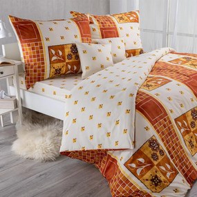 Set lenjerii de pat pentru familii PATCHWORK, cu cearceafuri și fețe pernuțe set 8 piese pentru un pat dublu