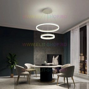 Lustra LED Cu Telecomanda, Elit's Esn1719-500-w, 102W, alb