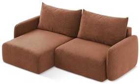 Colțar cărămiziu extensibil/cu spațiu de depozitare (cu colț pe partea stângă) Kalena – Makamii