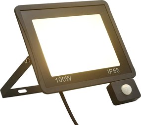 vidaXL Proiector LED cu senzor, 100 W, alb cald
