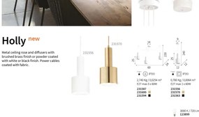 Lustra, Pendul design modern HOLLY SP1 BIANCO 231556 IDL