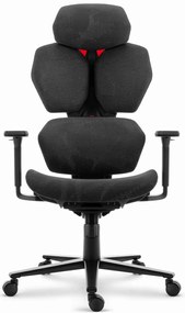 Scaun de birou pivotant textil ergonomic - HC-1010 BLACK