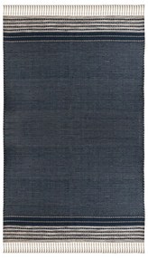 Covor reversibil pentru exterior din plastic reciclat Green Decore Civil, 80 x 180 cm, albastru-închis