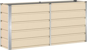 vidaXL Jardinieră Creme 160 x 40 x 75 cm Oțel