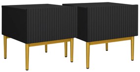 Set noptiera Nicole 46 cm - picioare negru / auriu