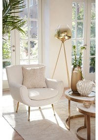 Fotoliu crem cu tapițerie din țesătură bouclé Vinstra – Light &amp; Living