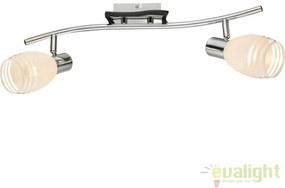 Lustra aplicata 2 spoturi design modern finisaj cromat / wenge TOAY 541010-2 GL