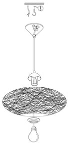 Eglo 93373 - Lampa suspendata CAMPILO 1xE27/60W/230V