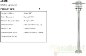 Stalp exterior H-83cm, IP54, Agger 74528031NL