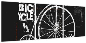 Tablou - Velociped (cu ceas) (90x30 cm)