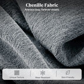 HOMCOM Scaun Rabatabil, Canapea cu Masaj prin Vibrații și Căldură, Scaun de Ridicare cu Telecomandă, 97x90x102 cm, Gri