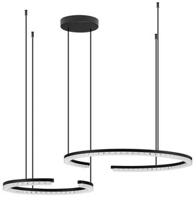 Lustra circulara aluminiu negru GREAMY D-93cm