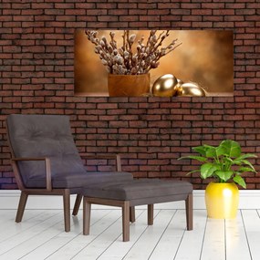 Tablou cu ou și pisicuțe (120x50 cm)