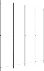 vidaXL Paravan de cameră cu 4 panouri, alb, 200x220 cm, textil