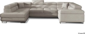 Colțar lemn masiv Formă U Extensibil Lety 340x202cm Personalizabil