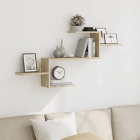 vidaXL Raft de perete, stejar sonoma, 104x15x49 cm, lemn prelucrat